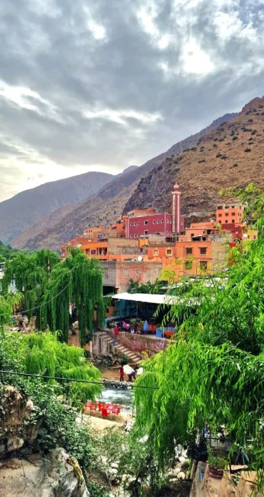 Ourika Valley in spring — green hills and streams