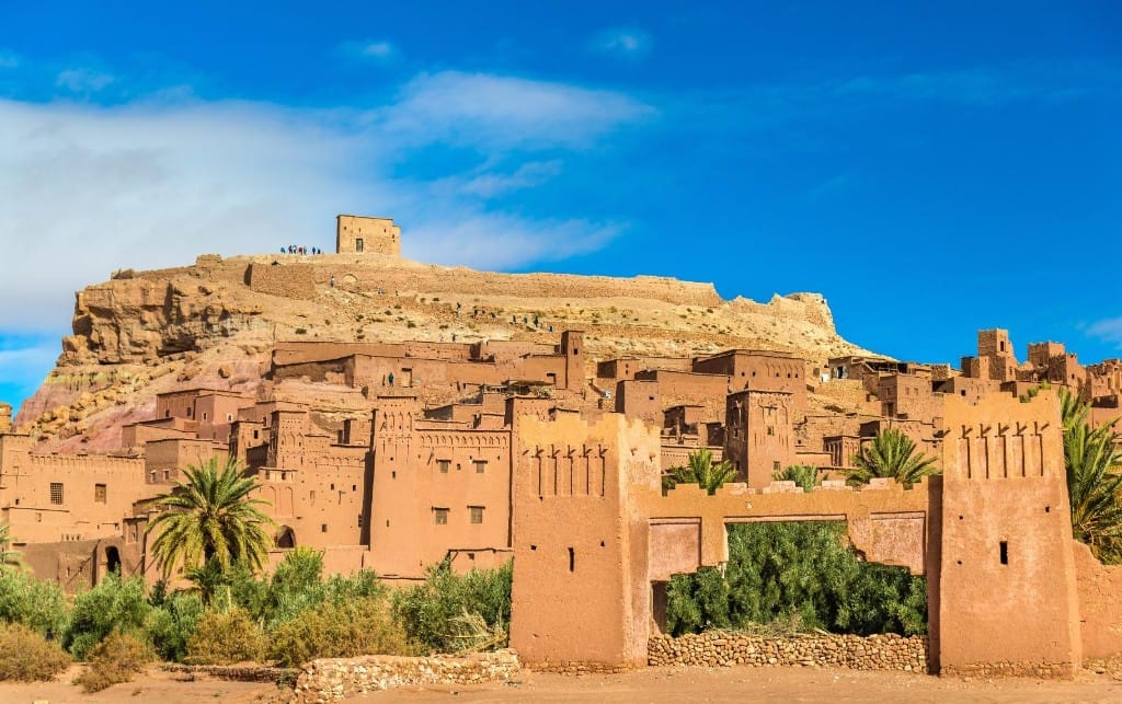 Panoramic view of Ait Benhadou kasbah