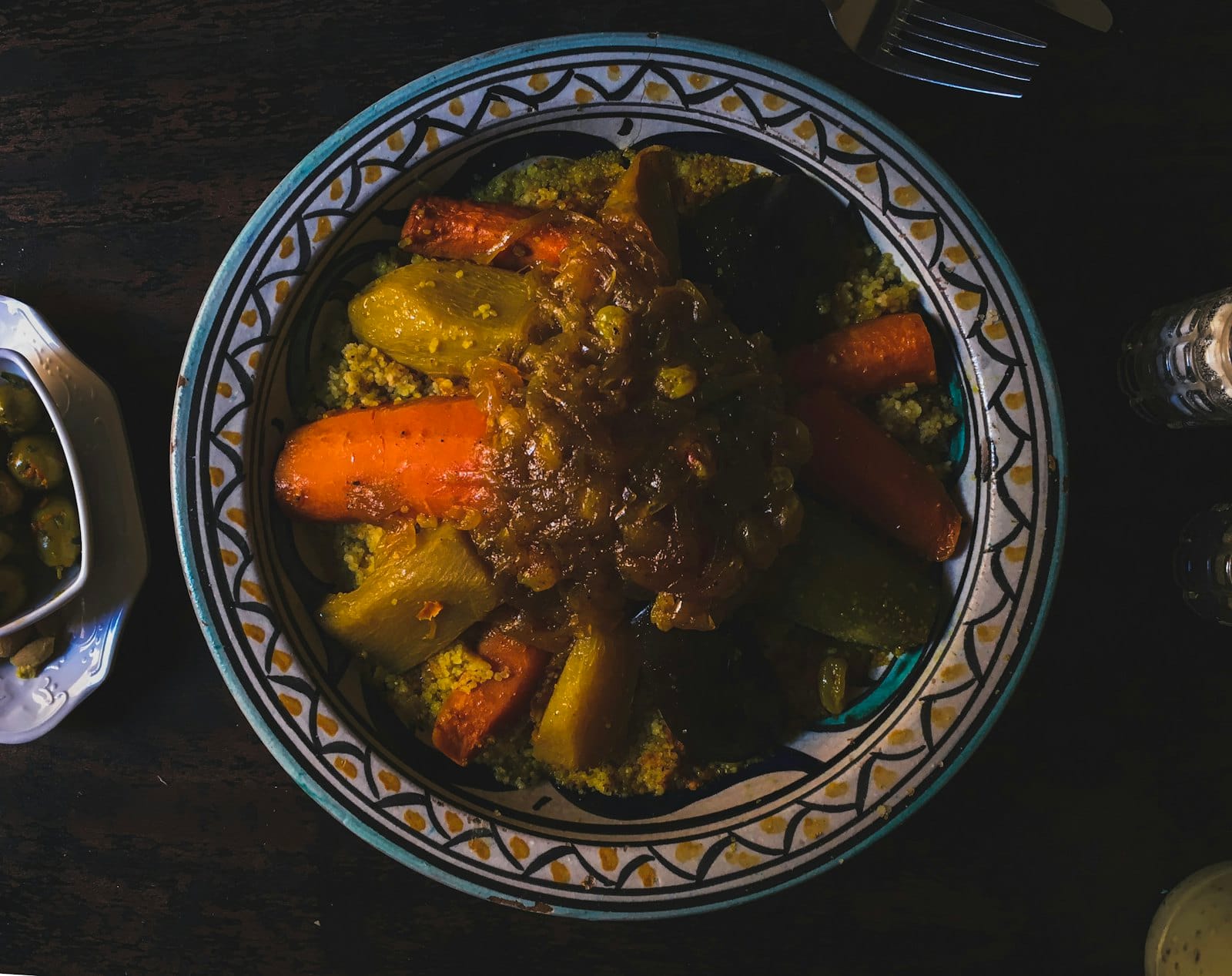 Marrakesh-style Moroccan dish with vegetables and spices