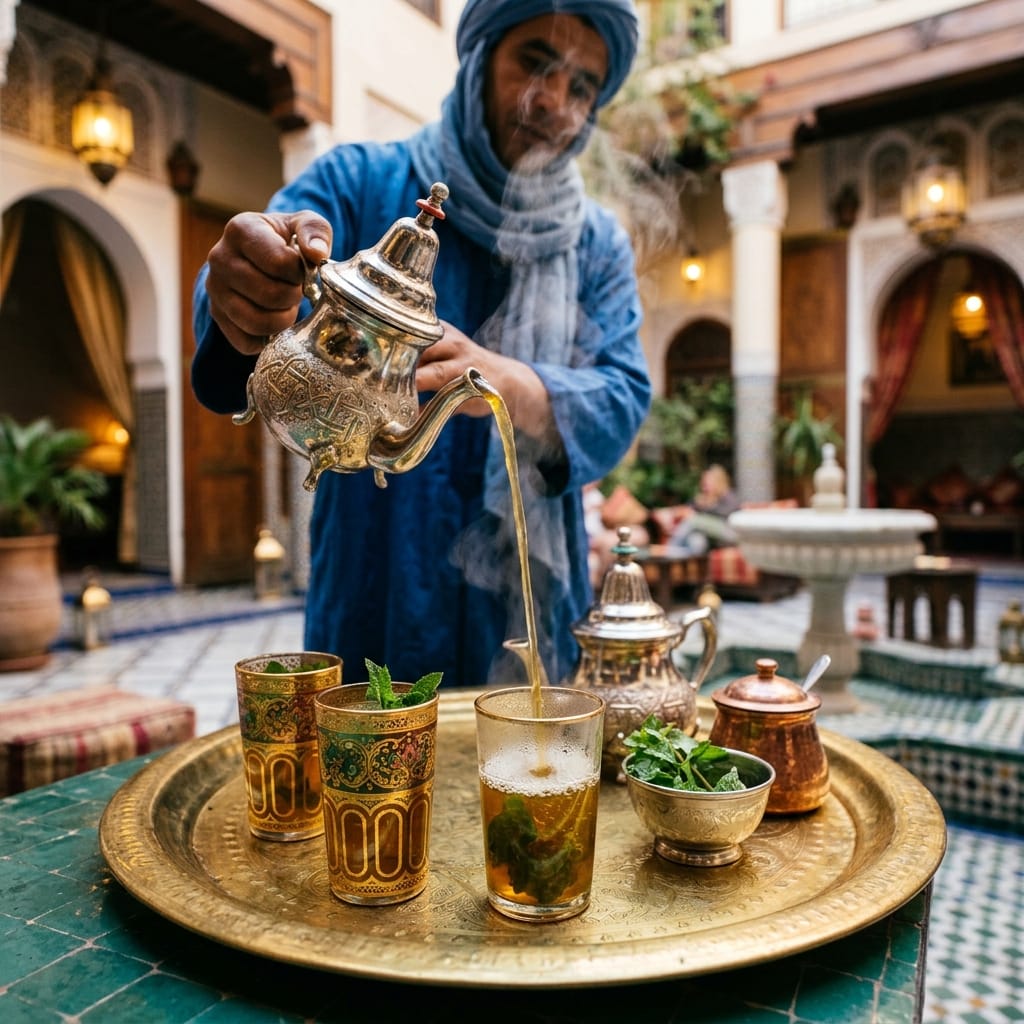 Moroccan Mint Tea Ceremony